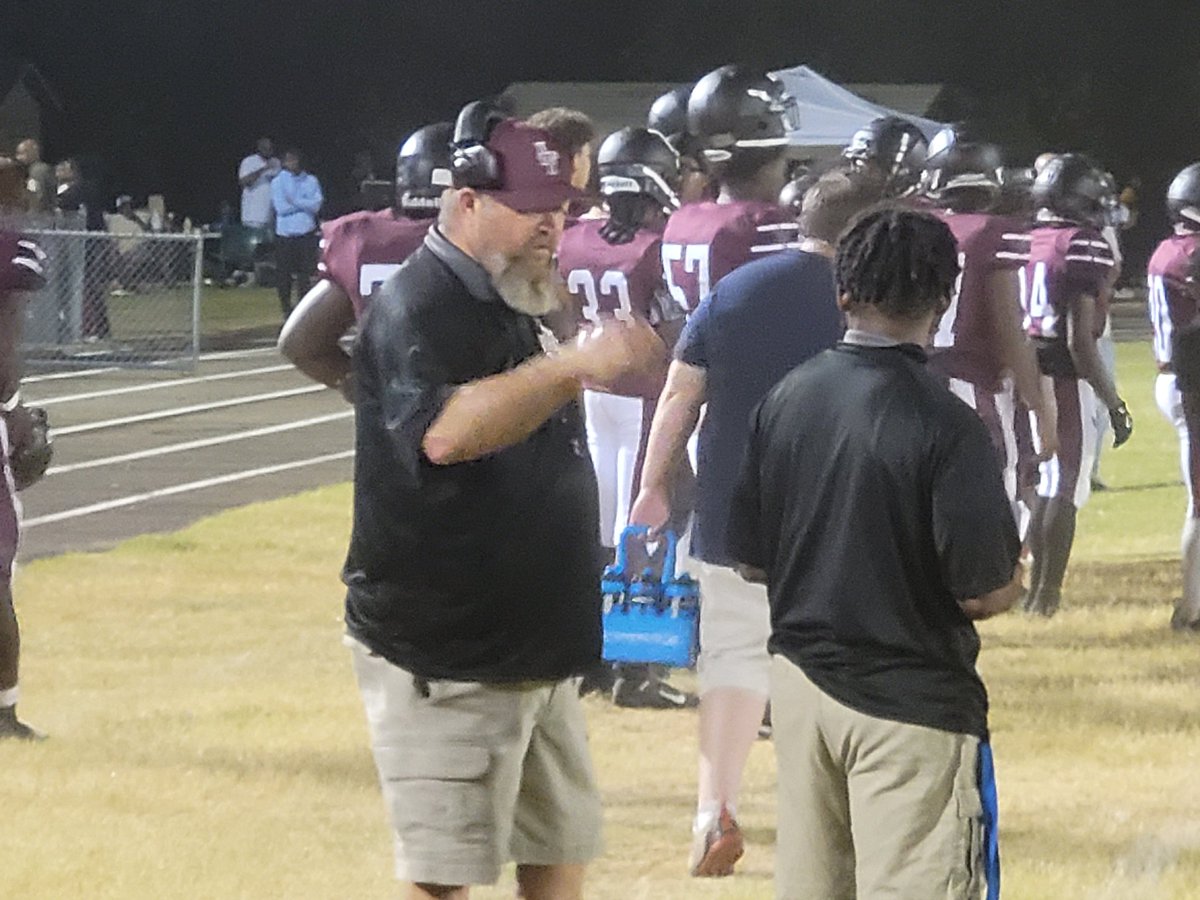 Coach S. Blair discussing some offensive strategy.  End of 1Q...North Side 21-#Crusaders 6.  #TechLife <a href="/JMCSchools/">Jackson-Madison County Schools</a> <a href="/JmcssA/">JMCSSAthletics</a> <a href="/LTMHSCrusaders/">Liberty Tech</a> <a href="/JSunNews/">The Jackson Sun</a> <a href="/Sports731Net/">Sports731 Network</a> <a href="/west10sports/">West Tennessee High School Athletics</a>