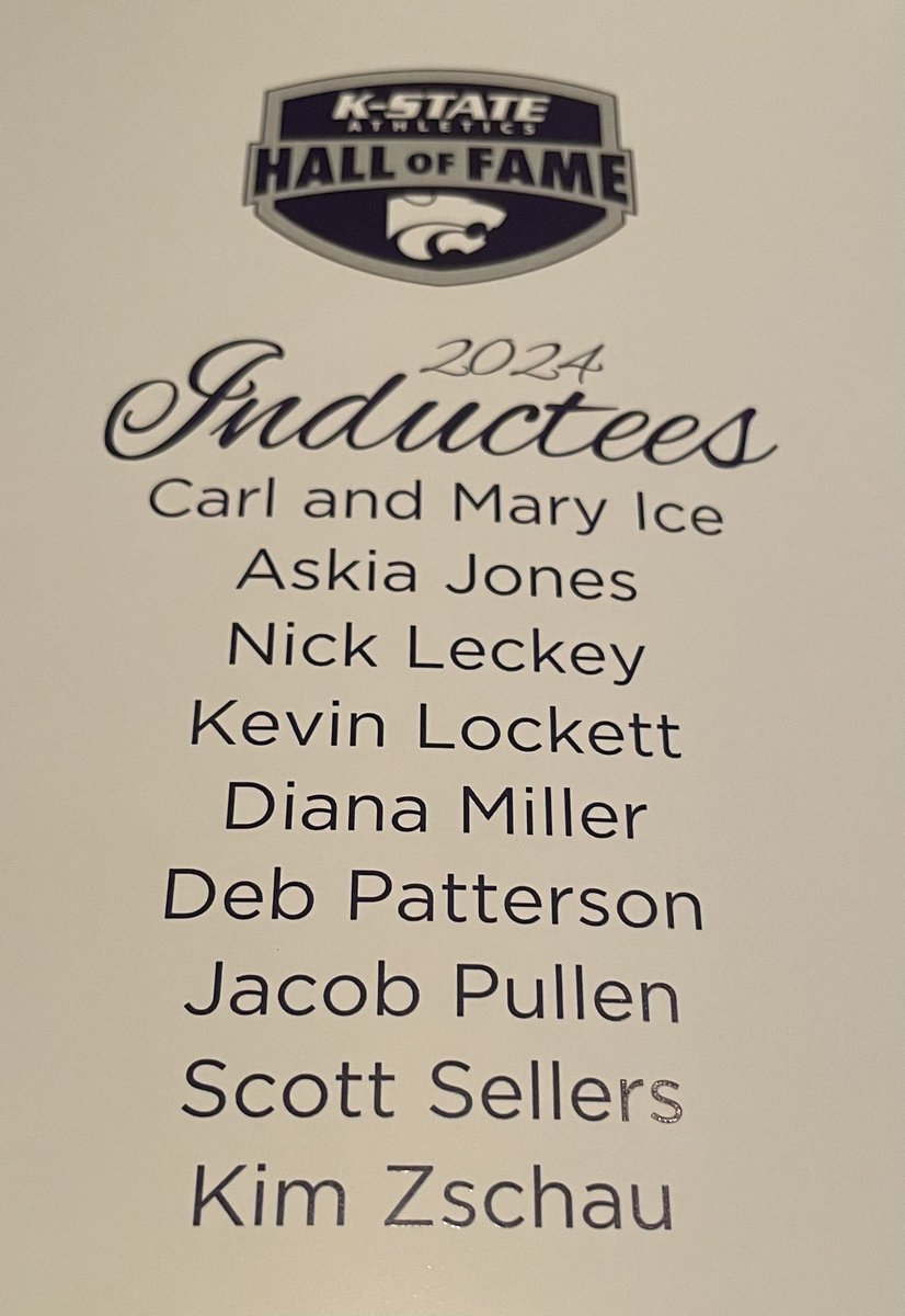 What a great night celebrating the 2024 class of inductors to the K-State Athletic Hall of Fame. CONGRATS!!!