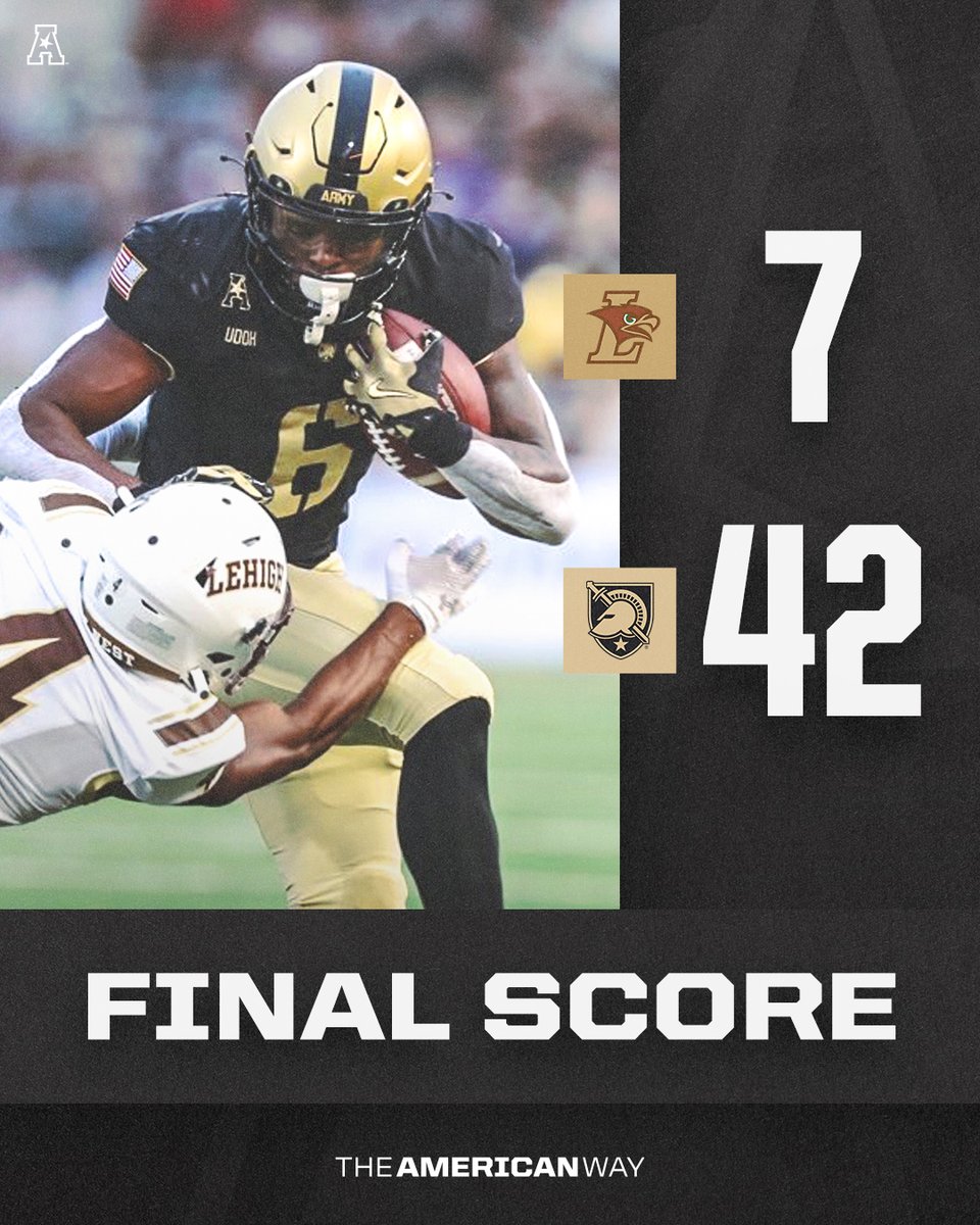 First win in The American⚔️ 

#AmericanWay x <a href="/ArmyWP_Football/">Army Football</a>