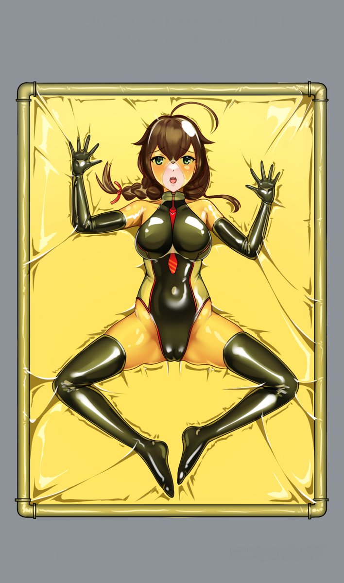 #今月描いた絵を晒そう 
「時雨ちゃんをな、薄～いゴムの膜の中に閉じ込めるんや。それから空気を抜いて真空パックみたいにしてまうやろ?そしたらビッタだ!」 