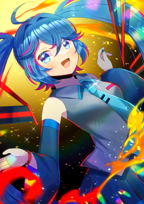 初音ミク「ミクお誕生日おめでとう～!!ずっと大好き! #初音ミク生誕祭2024 #初音ミク」|ヒヨヨ@skeb募集中のイラスト