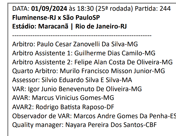Paulo César Zanovelli (meu Deus) apita Fluminense X <a href="/SaoPauloFC/">São Paulo FC</a>, domingo às 18:30 no Maracanã.
Igor Junio Benevenuto de Oliveira será o VAR.