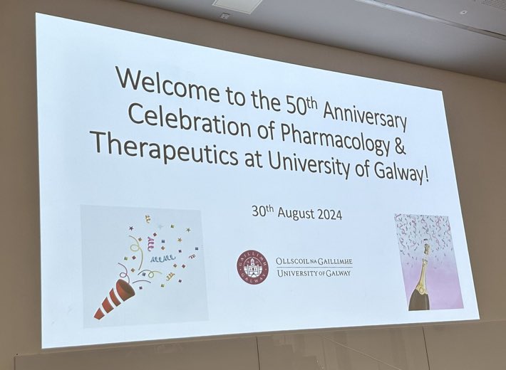 DavidFinn14's tweet image. Fantastic to welcome so many alumni and former staff back for a wonderful celebration of 50 years of Pharmacology and Therapeutics @uniofgalway @GalwayCMNHS @PharmUnivofGal