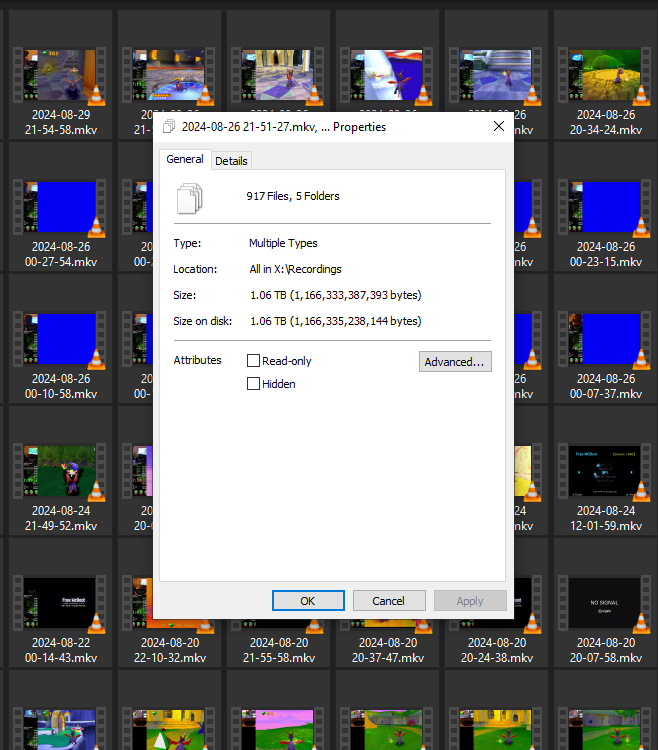 bluntbows's tweet photo. Might be time to trim down the speedrun recordings folder.. Haven't deleted a video since Novemeber last year lol. https://t.co/ODnwK6AuOs