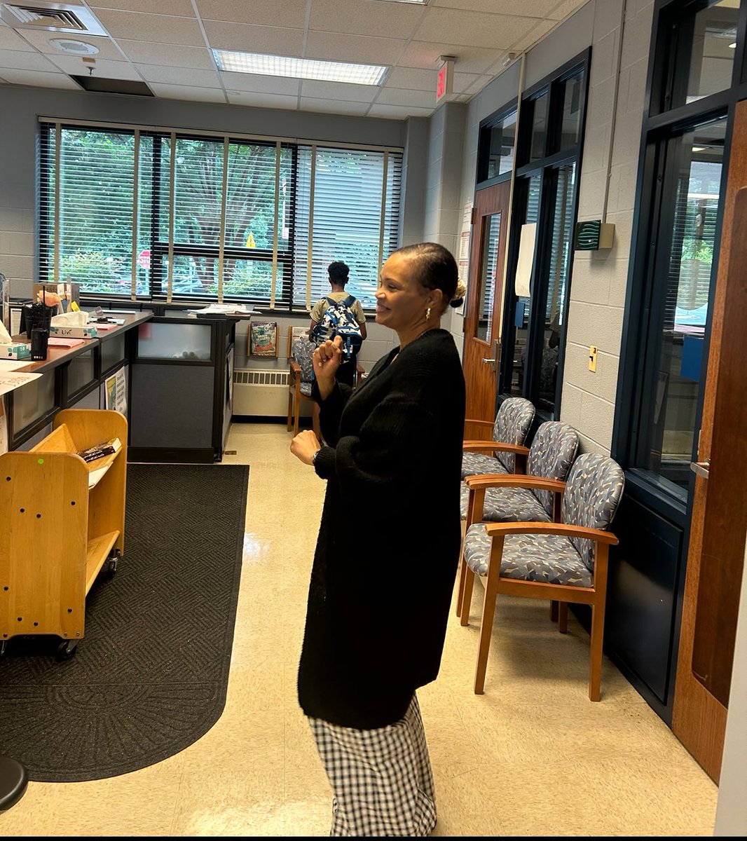Celebrating my Assistant Principal Vernitta Tucker who retired  today after 20+ years. She ended it with a dance party in the Main Office with Donna Summer’s “Last Dance” playing over the school intercom. <a href="/EducatorWalker/">N. Walker</a> <a href="/MCPSWellAware/">MCPS Employee Wellness Program</a>  <a href="/mocoboe/">Moco BOE</a>
