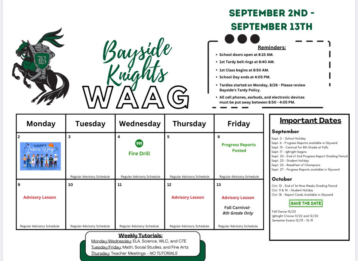 Hope everyone has a safe and relaxing Labor Day Weekend!