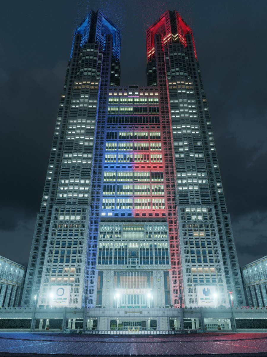 マイクラで作る東京都庁
夜景ver
#Minecraft