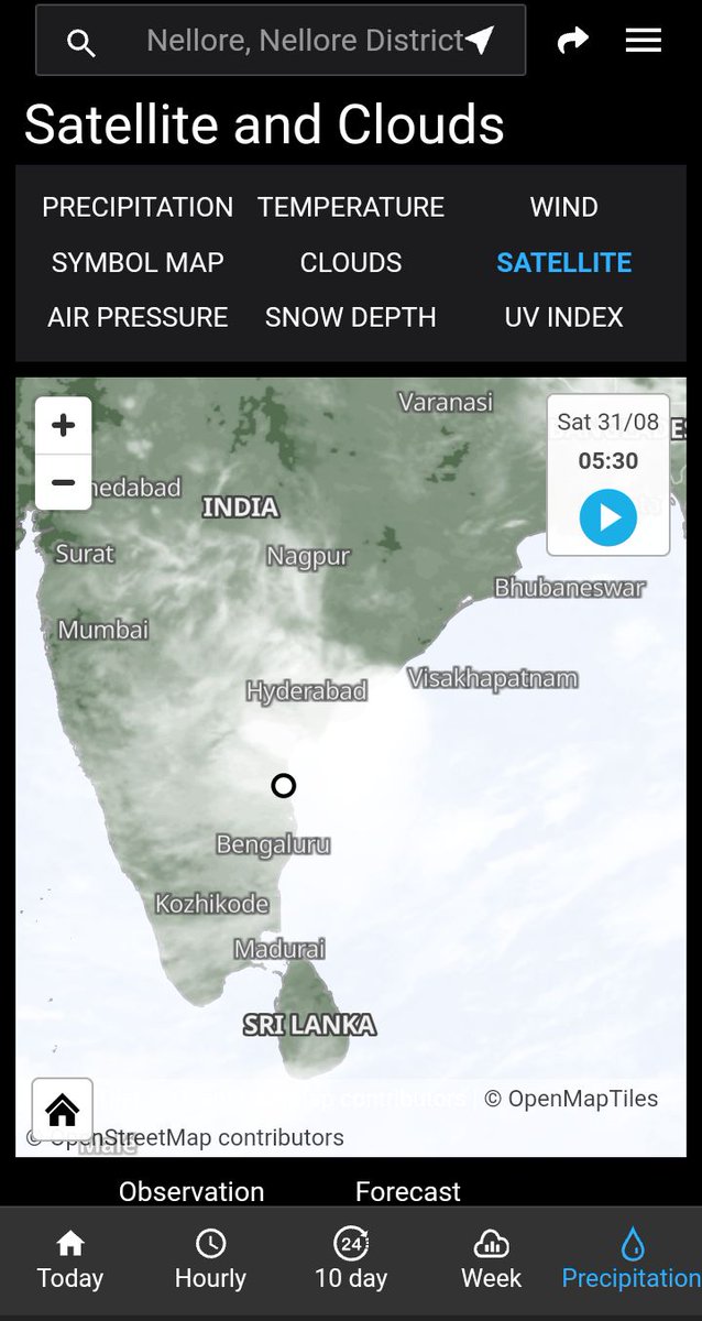 ravurihp's tweet image. బంగాళాఖాతంలో ఏర్పడిన అల్పపీడనం వలన అంధ్రప్రదేశ్ లో ప్రస్తుత వాతావరణం.
రాగల 24 గంటలలో ప్రకాశం నుంచి ఉత్తరాంధ్ర జిల్లాల వరకు విస్తృతంగా వర్షాలు..
#weatherF
foreca.com/weathermap/air…