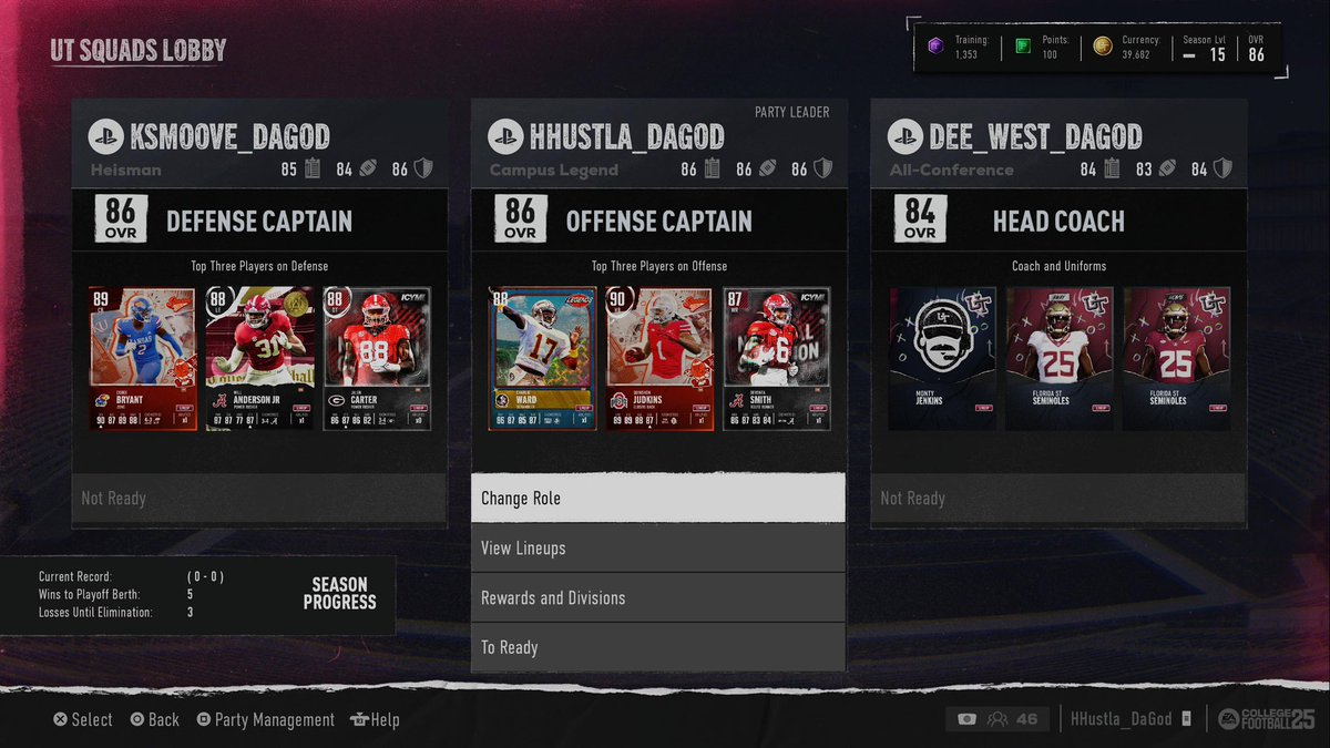 1HandsomeHustla's tweet image. @EASPORTS_CUT @CFB25Updates @CFB25Highlights 
 #CFB25UltimateTeamSquads 
#CampusLEGEND🤴🏾🏈🎮