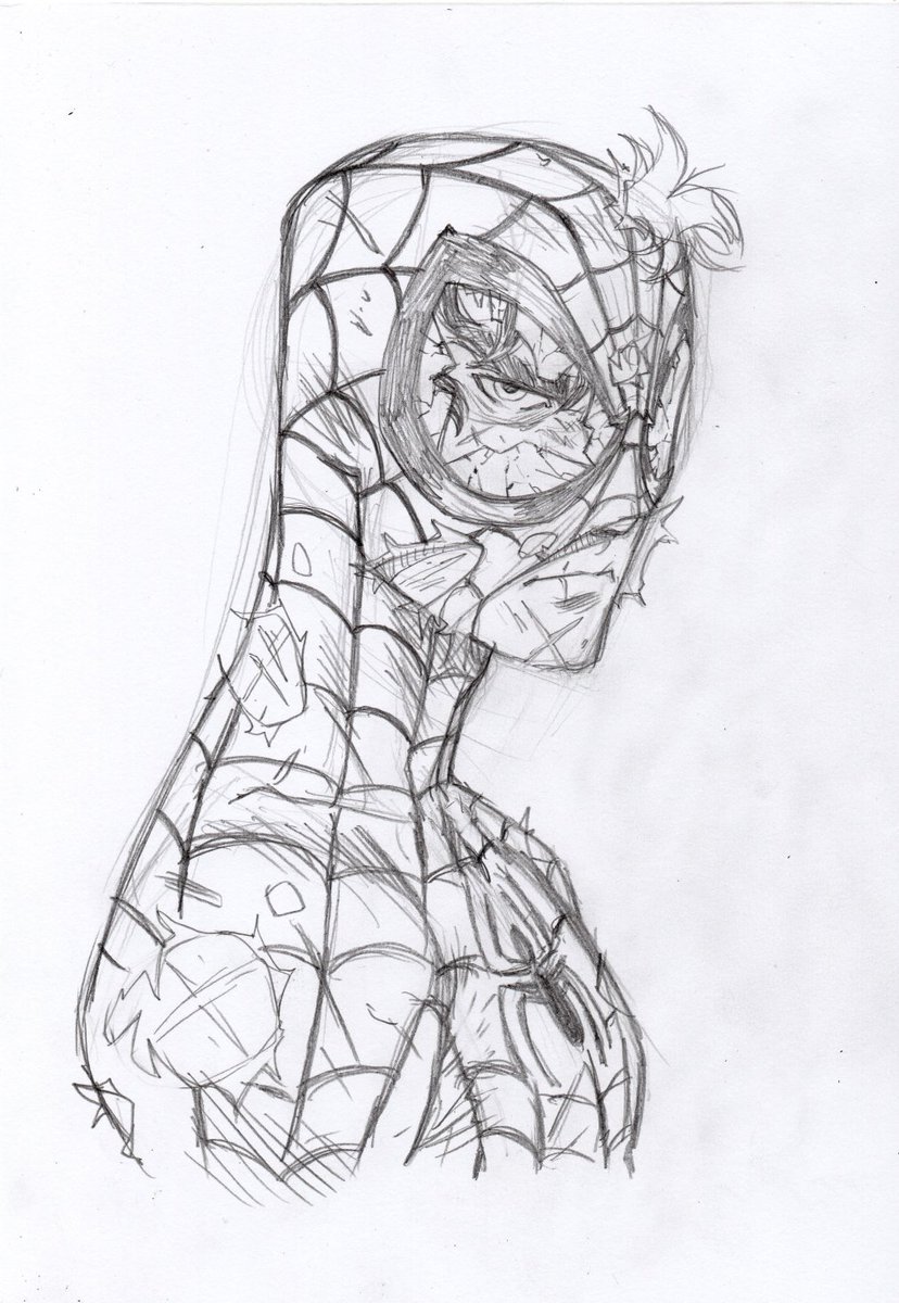 Spidey battle damaged, ya hice como 100 jsj