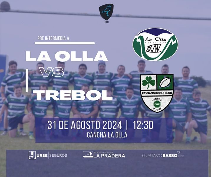 Photos from La Olla Florida Club's post: 𝐕𝐔𝐄𝐋𝐕𝐄 𝐀 𝐑𝐎𝐃𝐀𝐑 𝐋𝐀 𝐎𝐕𝐀𝐋𝐀𝐃𝐀🏉
 
 𝐏𝐑𝐄 𝐈𝐍𝐓𝐄𝐑𝐌𝐄𝐃𝐈𝐀 𝐀
 La Olla 🆚 <a href="/pgctrebolrugby/">PGC Trébol Rugby</a> 
 📆 Sábado 31 de Agosto 
 📍Cancha La Olla 
 🕦 12:30 hs
 
 𝐌𝟏𝟕
 La Olla 🆚 <a href="/psg_rugby/">PSG Rugby Club</a> 
 📆… dlvr.it/TCb9ks