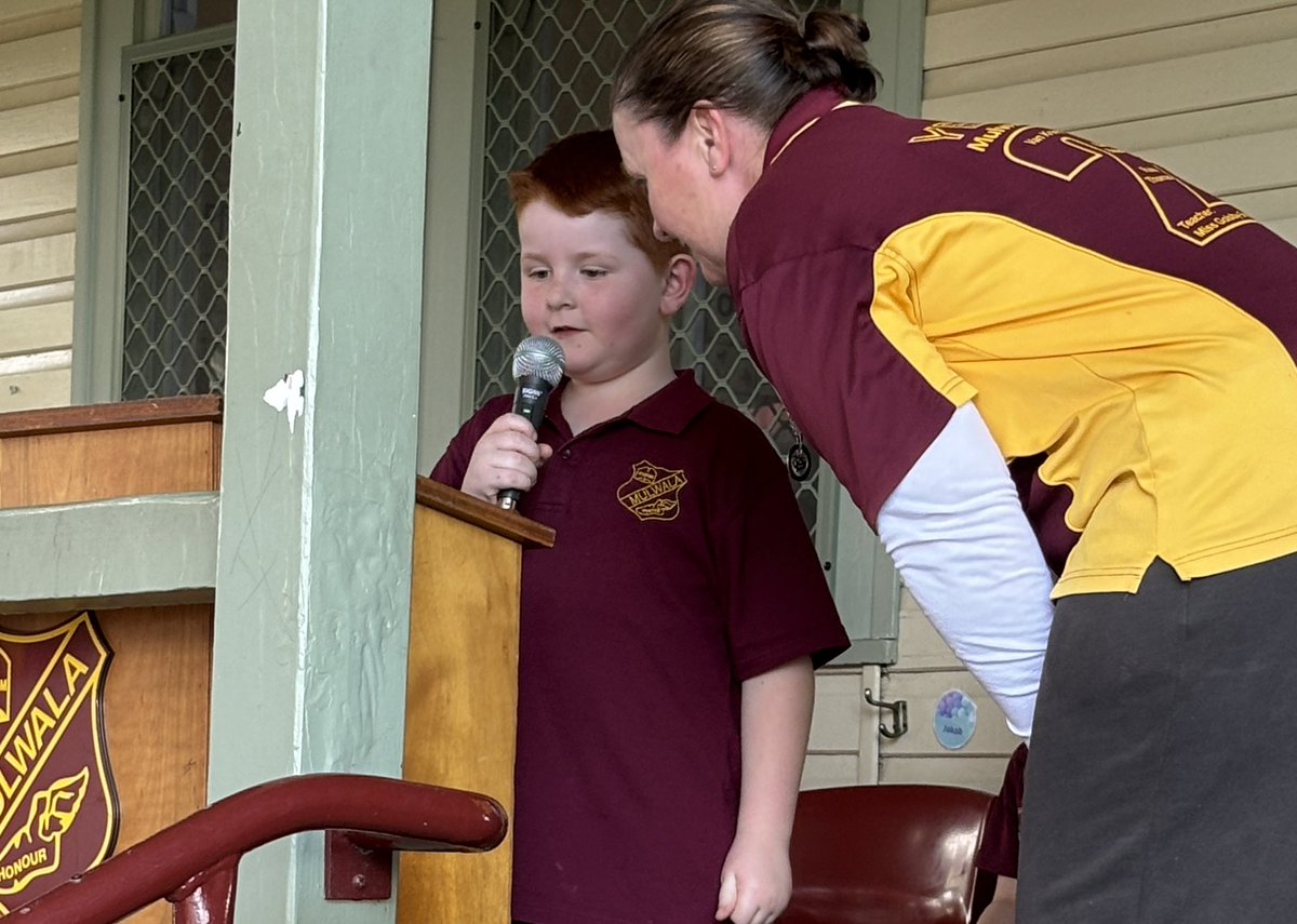 Students start experiencing public speaking from Kinder by sharing a class report at assembly. This term Stage 1 students have been presenting assembly.