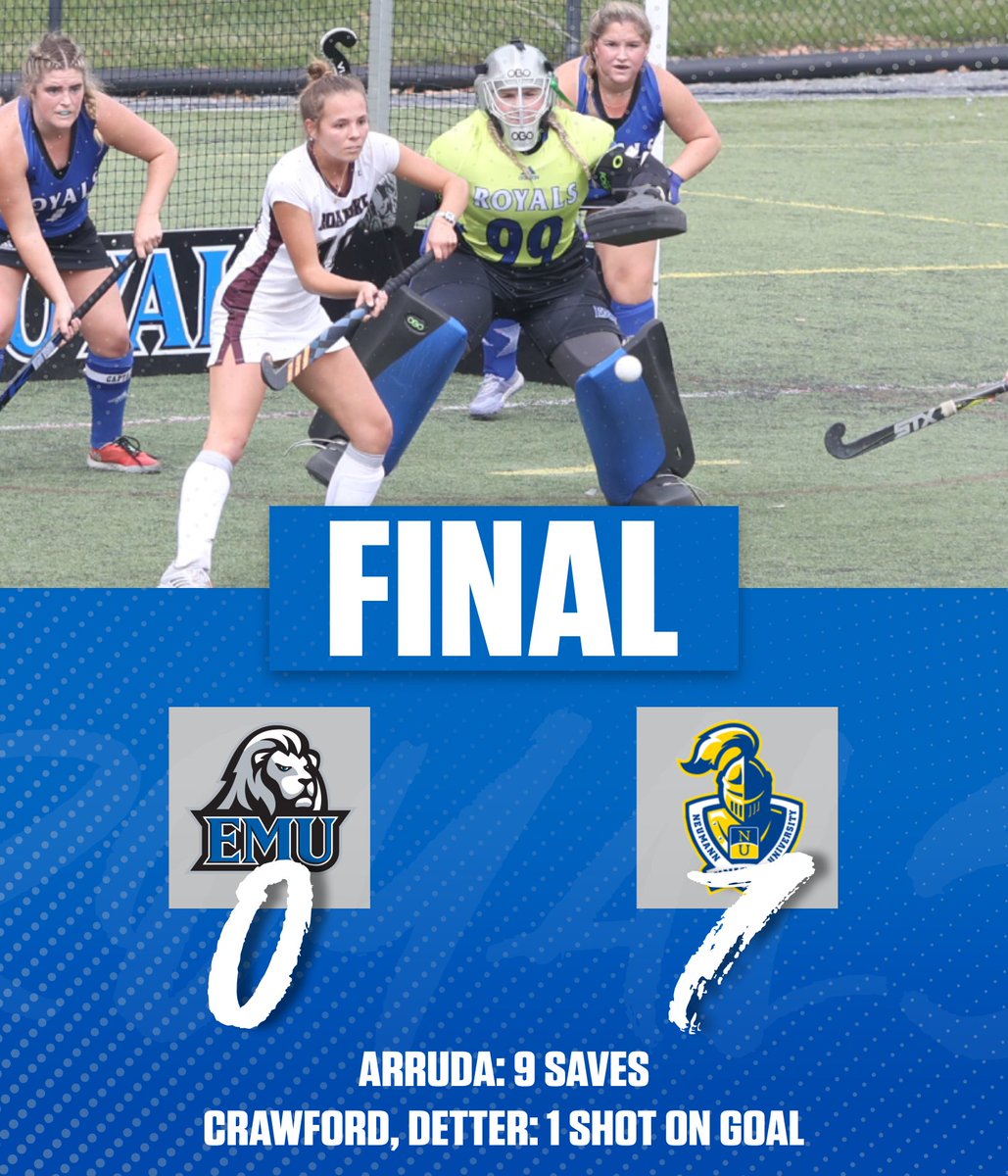 EMU_FH's tweet image. RECAP | Gracyn Arruda snagged nine saves, but it wasn&apos;t enough as EMU fell to Neumann 7-0

📰: bit.ly/3TyW62X

#CompeteTogether | #RoyalPride