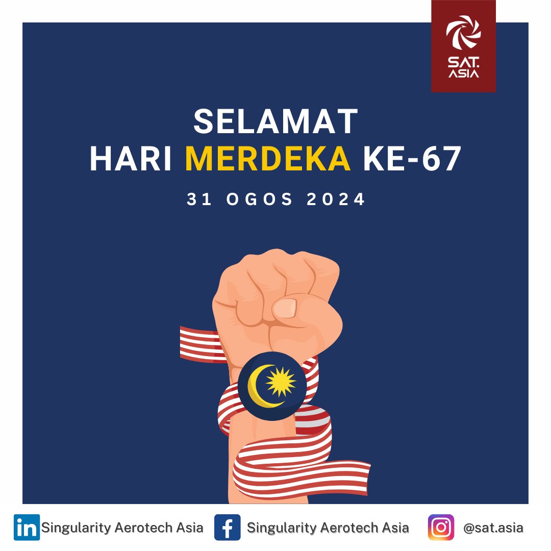 _satasia's tweet photo. Selamat menyambut hari kemerdekaan Malaysia yang ke-67!

#Merdeka #Merdeka67 #Merdeka2024 https://t.co/jJh34fUfE6