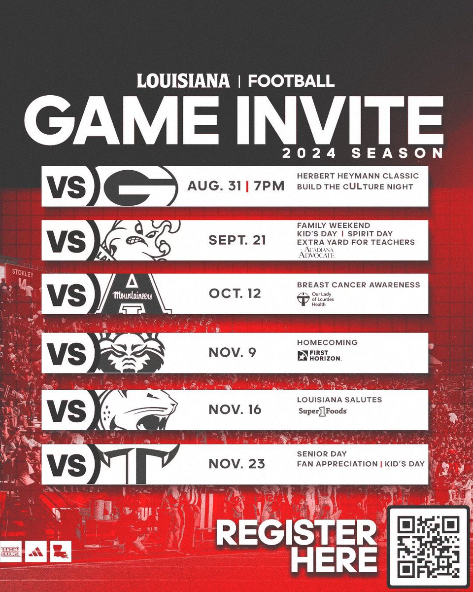 Thank you <a href="/RaginCajunsFB/">Louisiana Ragin’ Cajuns® Football</a> for the game invites looking forward to it!!
