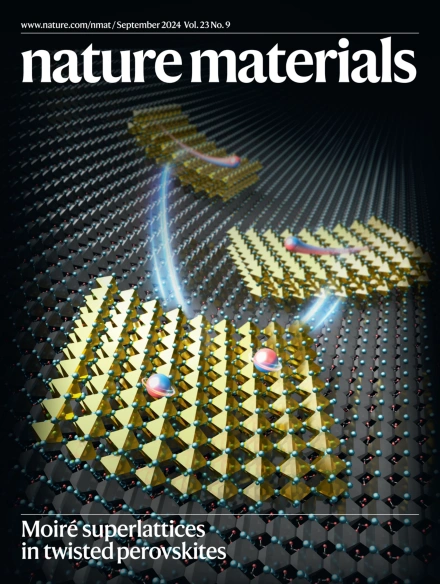 Thanks <a href="/TisdaleWA/">Will Tisdale</a> for the nice News &amp; Views article about our perovskite moire work! nature.com/articles/s4156…
And, thanks <a href="/NatureMaterials/">Nature Materials</a> for selecting our image as the cover for the September Issue!