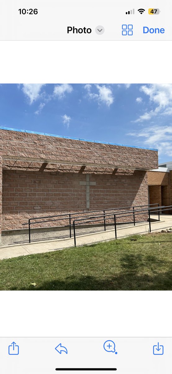 ⁦<a href="/stfrancesdelhi/">St. Frances Cabrini</a>⁩ Architectural masonary upgrades are complete#summer facilities renewal.
