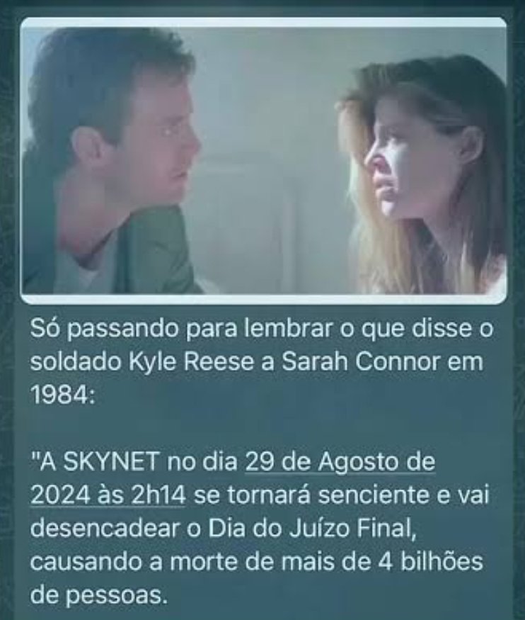 KatiBarros's tweet photo. @chicobarney Ciente SkyNet. 
#fimdotwitter #🫠 https://t.co/kM9AzF9VQU