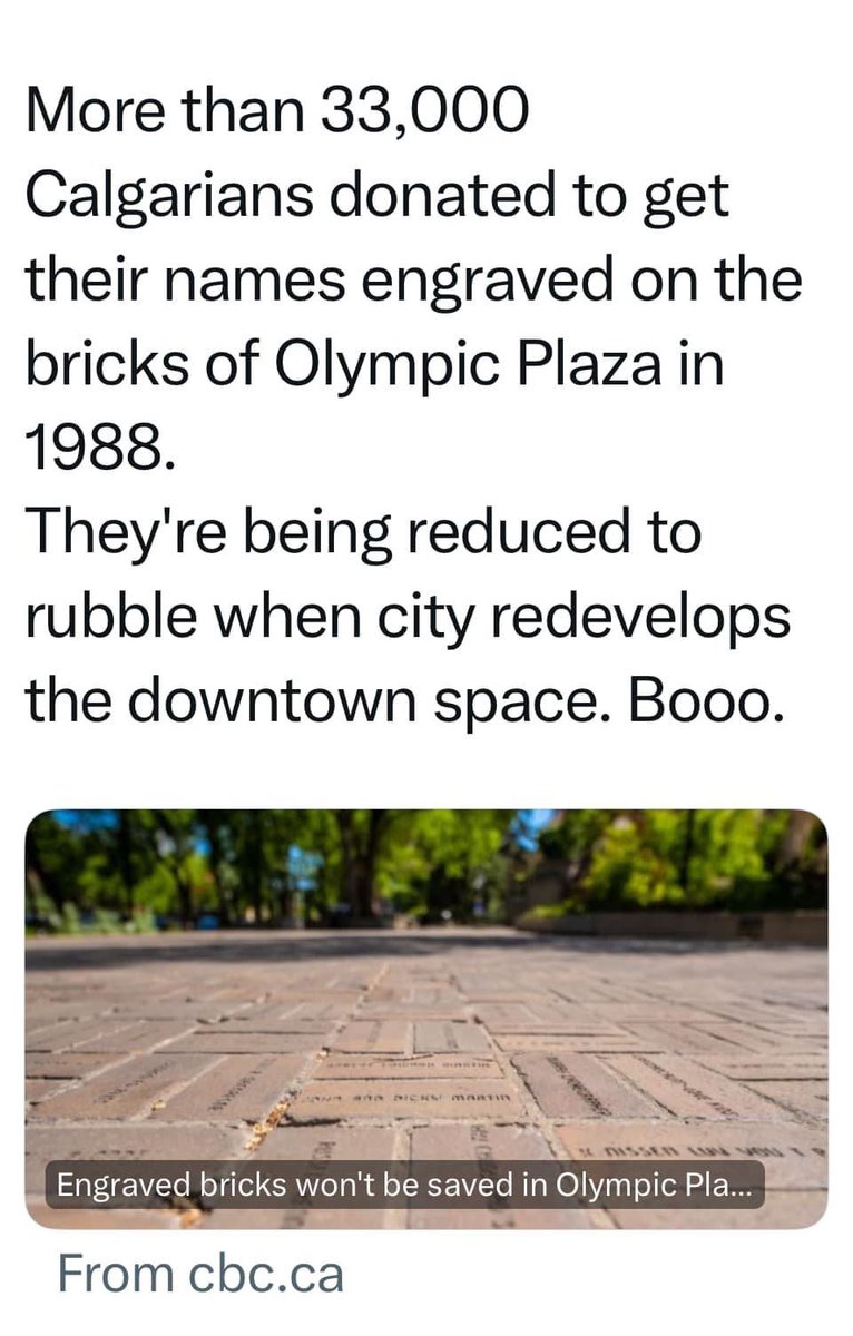 calgaryrants's tweet photo. Hopefully they will have a tiny plaque to commemorate the 1988 Games on site. Since this city doesn’t like anything that is over 35 years old. 🤣🤣🤣 #yyccc will probably change the name of the city on the next 15 years too. #yyc https://t.co/ksnc1gjZtW