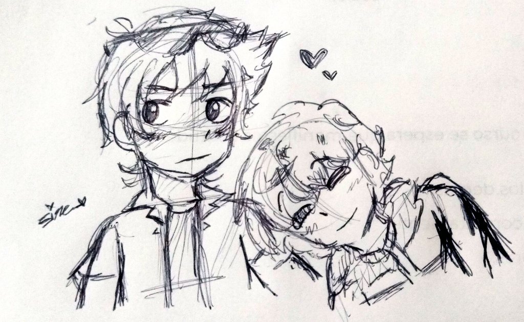 sire_rana's tweet image. Un dibujito que hize de Rius y timba Nose me gustó xd.   
💓🩵🤍💓
 #CoMPaS