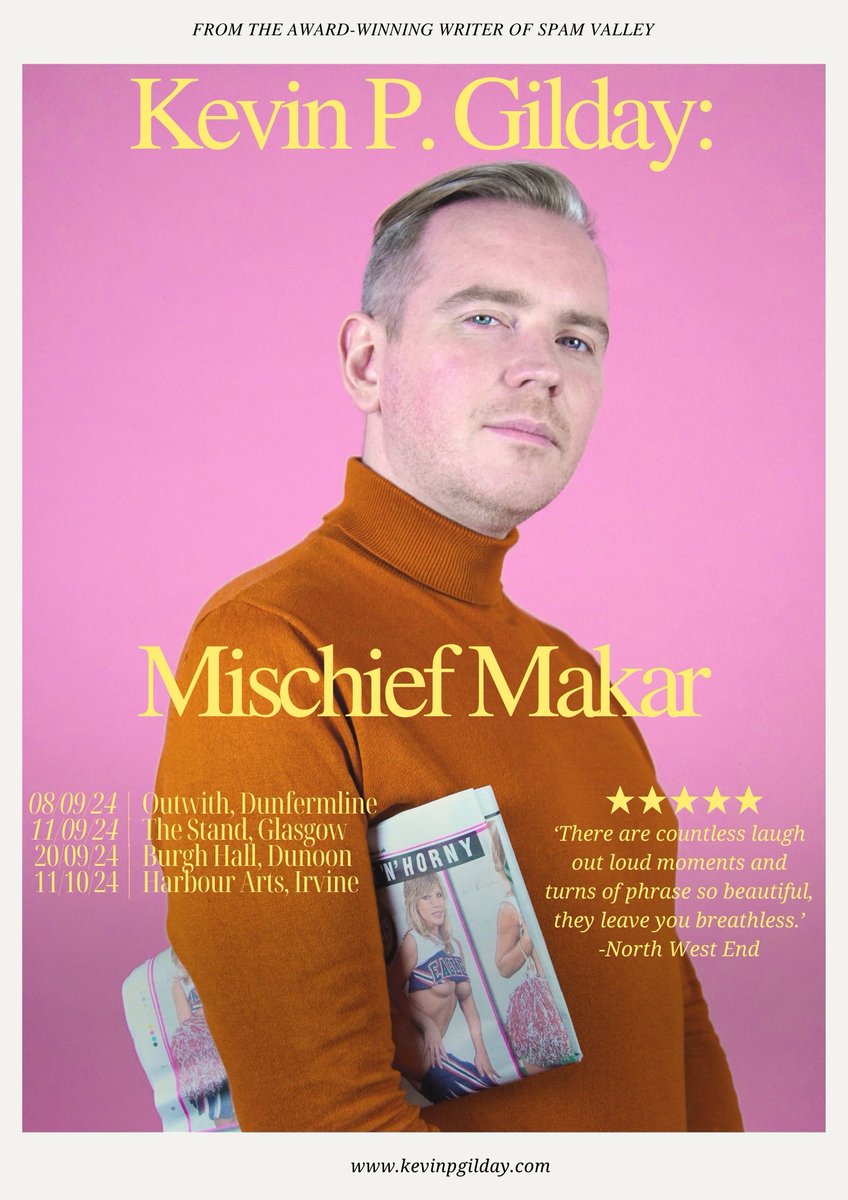 Nae luck with the Oasis tickets? Why not buy 13 tickets to see my new show Mischief Makar for the same price? Fewer bucket hats, sightlines are much better at <a href="/StandGlasgow/">The Stand Glasgow</a> than Murrayfield too. Check the link below 👇