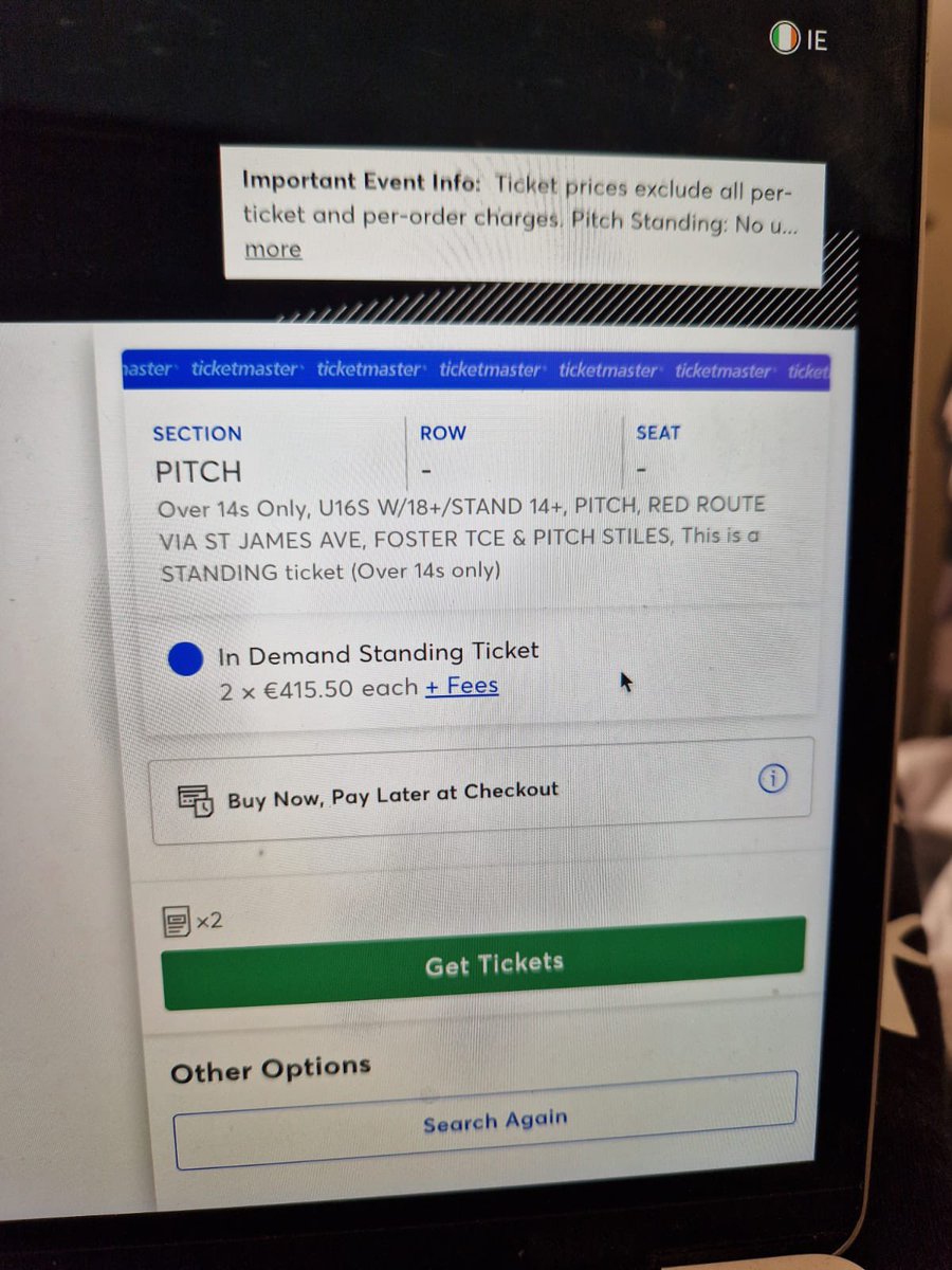 SmithJDChris's tweet photo. @gavreilly new ‘in demand’ category popped up, triple the price, out and out greed https://t.co/tBWcq2yM3d