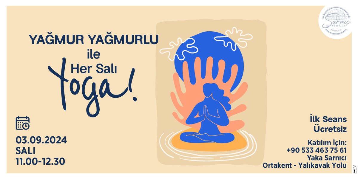 🧘‍♀️ Sarnıç’ın Şifalı Atmosferinde Yoga Zamanı! 🧘‍♂️

📲+90 533 463 75 61
Detaylar:
Yağmur Yağmurlu
📅 Tarih: 2 Eylül Salı/ 11:00- 12:30
📍 Yer: Yaka Sarnıcı, Ortakent - Yalıkavak Yolu

#bodrum
#sarnıç
#sarnıçtaetkinlik
#Yoga
#SarnıçtaYoga