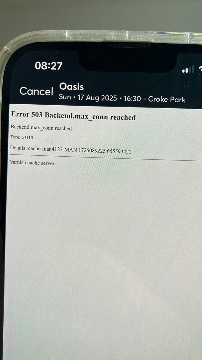 carson_conor's tweet photo. @TicketmasterUK excellent… crashed https://t.co/pLG2pUEGkB