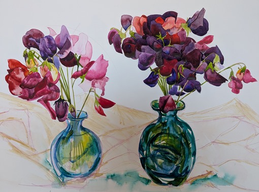 KarenSmitharts's tweet photo. Sweet peas 1 #sweetpeas #cornwallwatercoloursociety #thecornwallwatercoloursociety #watercolour #watercolourpainting #danielsmithwatercolors #artist #watercolourartist #stclement #stclementtruro #artincornwall #artintruro #openstudios #openstudioscornwall #openstudioscornwall24 https://t.co/IIfg0ntfRT