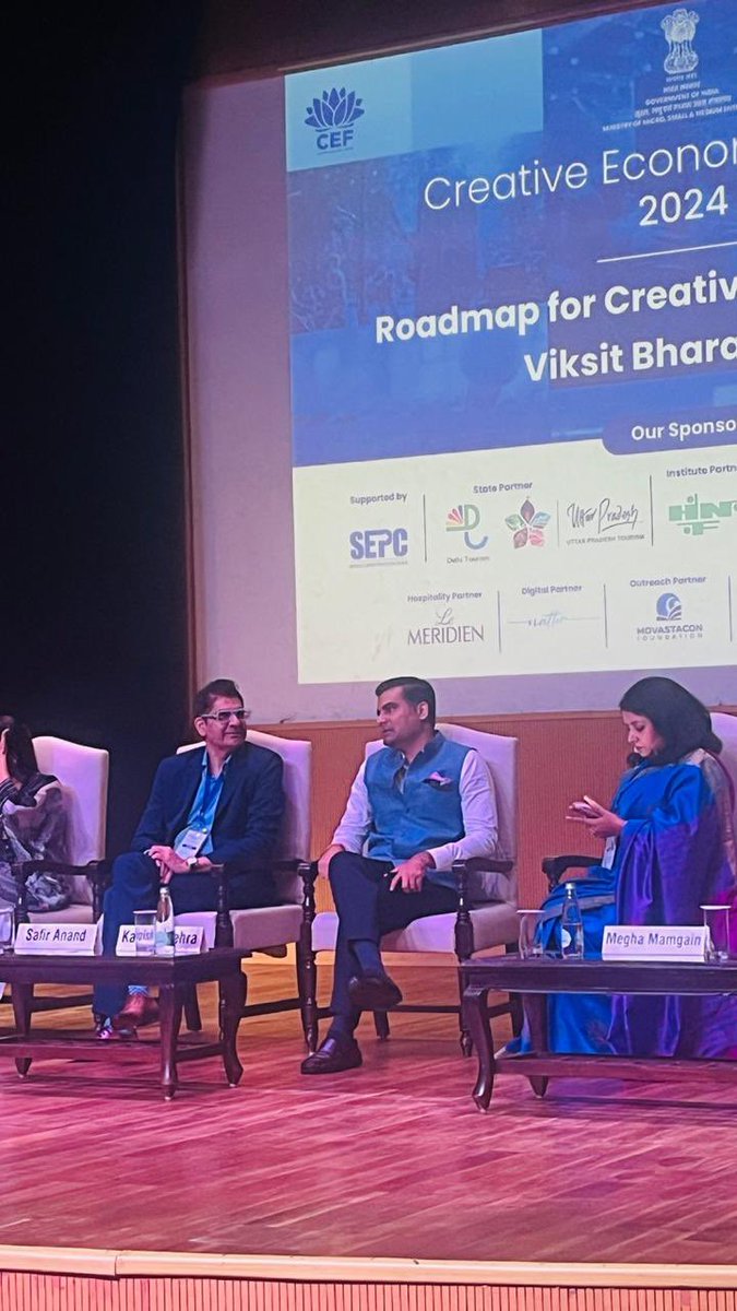 safiranand's tweet photo. Saturday first half!
Creative economy talk
For #ViksitBharat
#cef2024 #cef #creativeeconomicforum https://t.co/UijEFT0Xbx