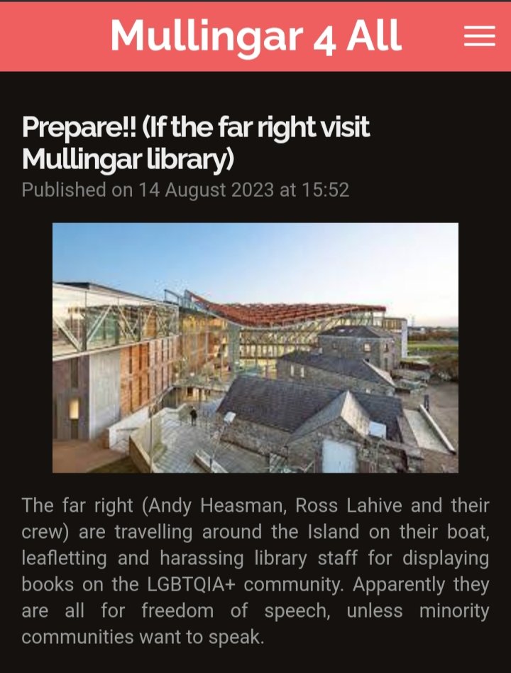 The far right river rats are heading to Athlone 

Please read our article to prepare to counter the far right 

mullingar4all.com/news/1432936_p…