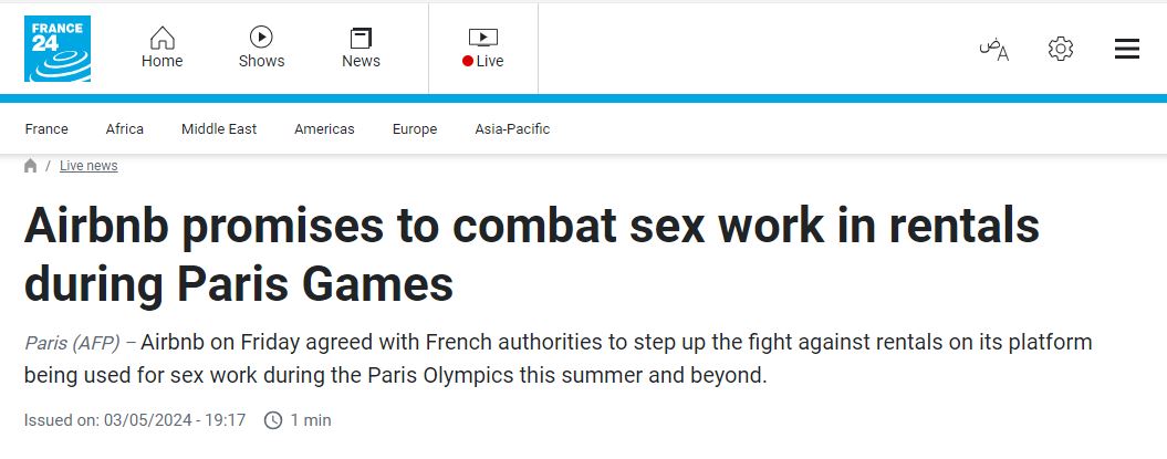 ModelRevealed's tweet photo. So, after #Olympics2024Paris and #UEFAEURO2024, has there been an increase in #prostitution and #HumanTrafficking?

Recycling its #scarynumbers made the #rescueindustry receive lavish subsidies. Yet again.

Up to the next (profitable) rumour!

#subsidisedindoctrination https://t.co/tHnYfY0VFZ