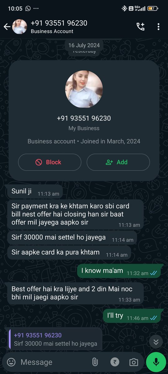 panchalsunil272's tweet photo. What's app calling karke abusive language use kar rahe  dekho @SBICard_Connect kis tarah Harrasment kar rahe hey kindly take action against @RBI @DasShaktikanta @PMOIndia @narendramodi https://t.co/uZSZZliPrm