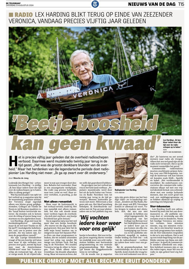 veronicajukebox's tweet photo. Vandaag alweer 50 jaar geleden ..
(bron: De Telegraaf) https://t.co/D9JKtLMIXL