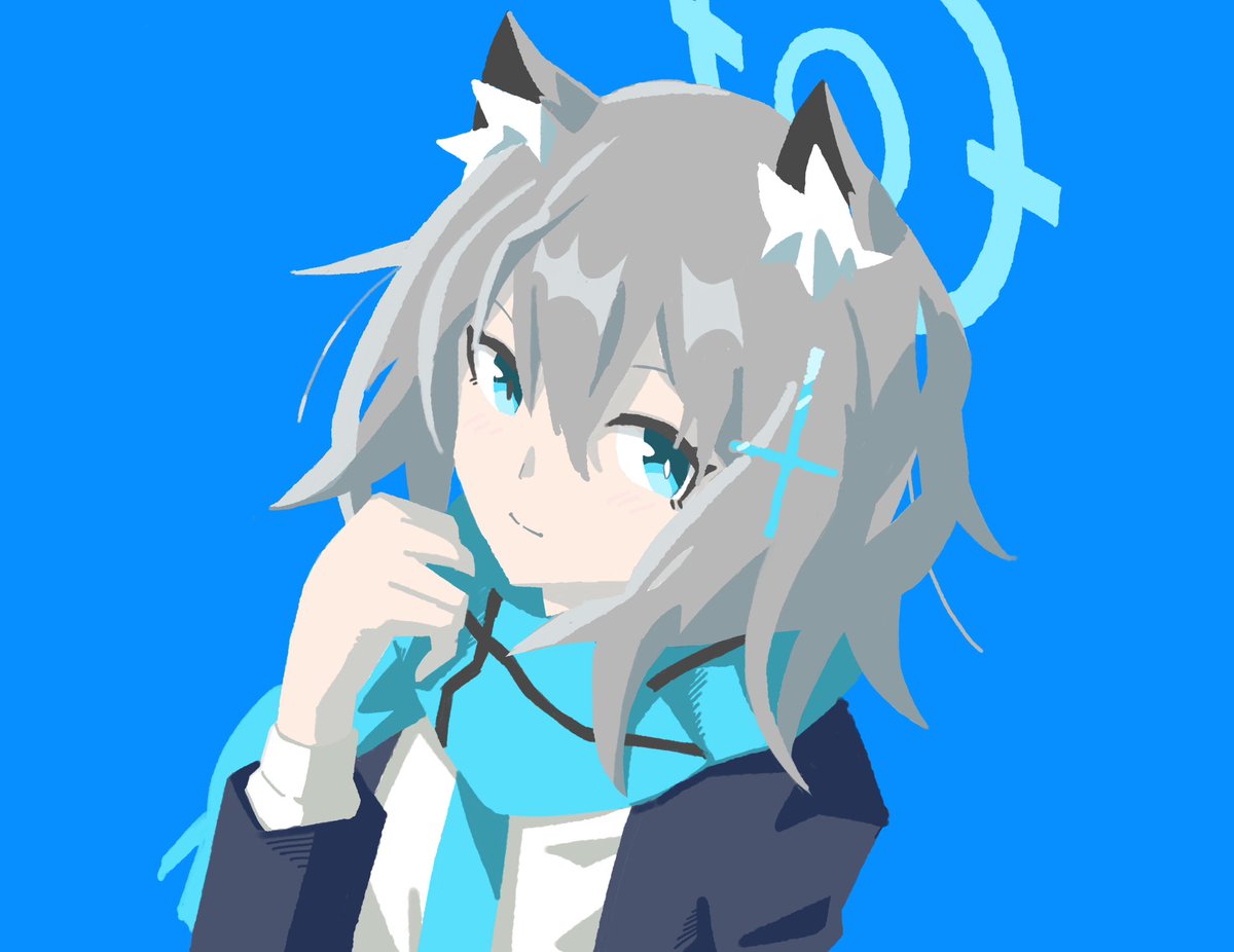 uxokayu's tweet image. ブルアカのシロコ　　　
影描いてなかったから二回目