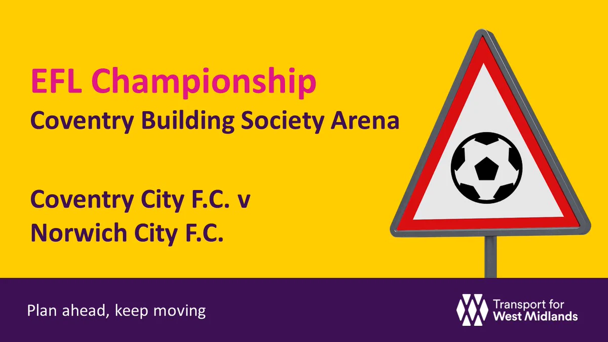 EFL Championship
Coventry Building Society Arena

Coventry FC vs Norwich City FC