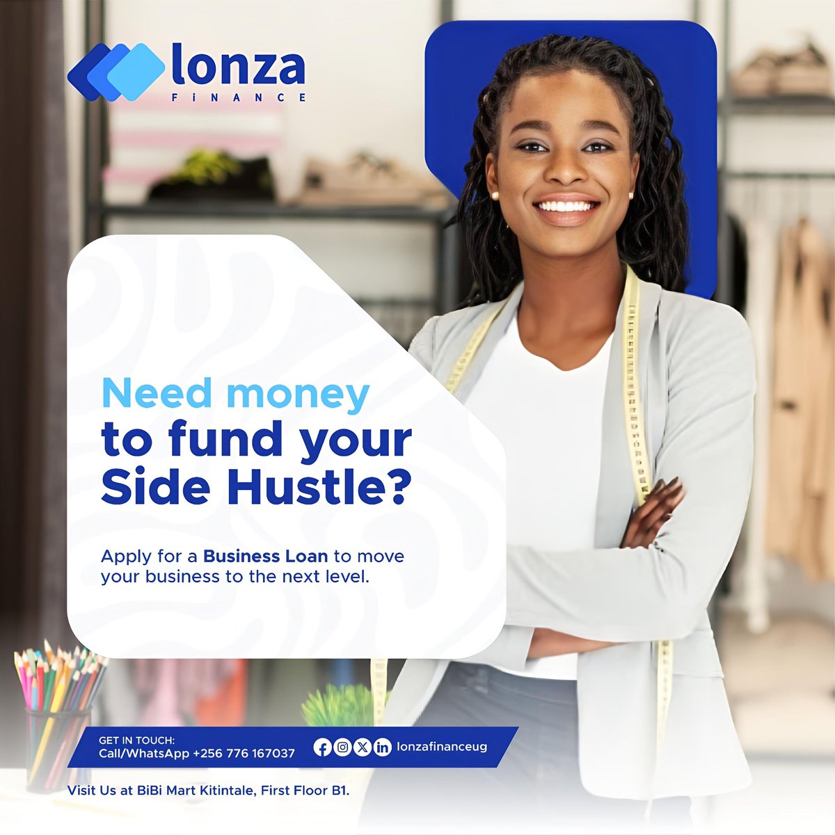 lonzafinance's tweet photo. Trust LONZA FiNANCE for quick and reliable financial support to move your business to the next level.

Call or WhatsApp +256 776 167037 to apply for a loan today. https://t.co/LxBctM4u9o