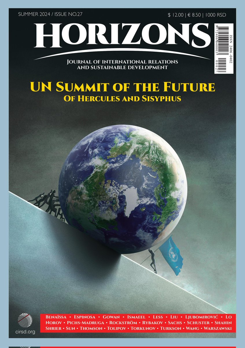 StefanAnticRS's tweet photo. Most of my weeks-long disappearances over the yeas have had to do with this one thing. 

Last week, my @CIRSD colleagues &amp; I were able to complete the 27th issue of @Horizons_CIRSD, focusing on the upcoming UN Summit of the Future. Another fantastic lineup of authors! https://t.co/EfXkBxgqEp