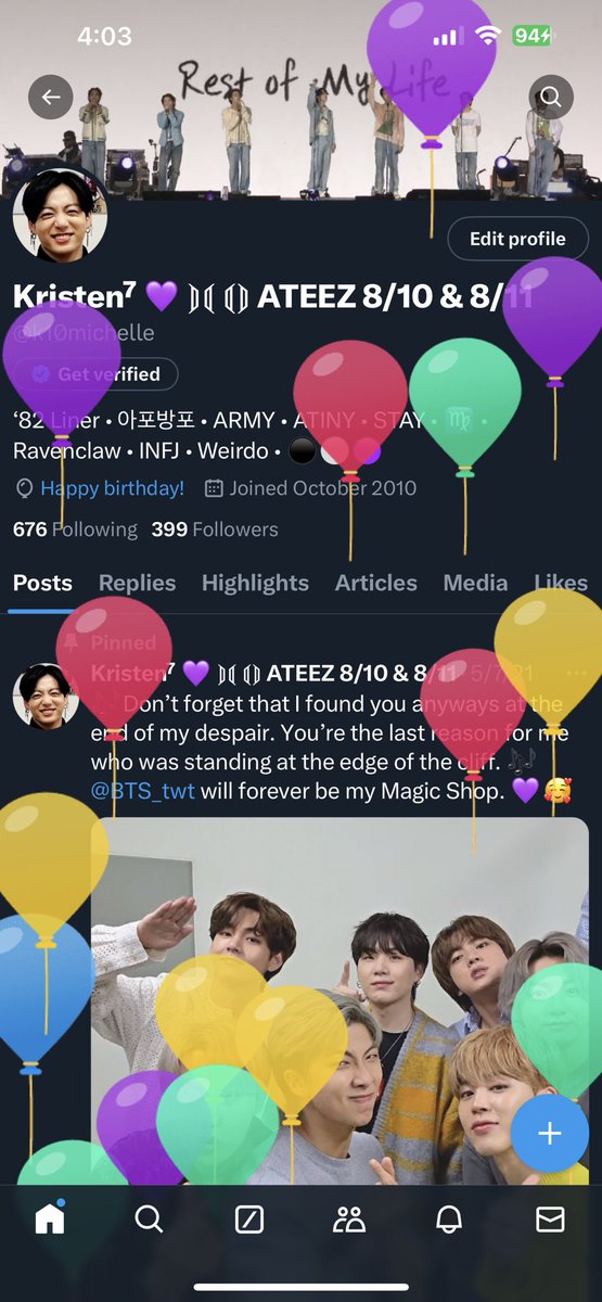 k10michelle's tweet photo. I got balloons! 😁

Level 42, let’s go! https://t.co/9UqiSPiZ6Z