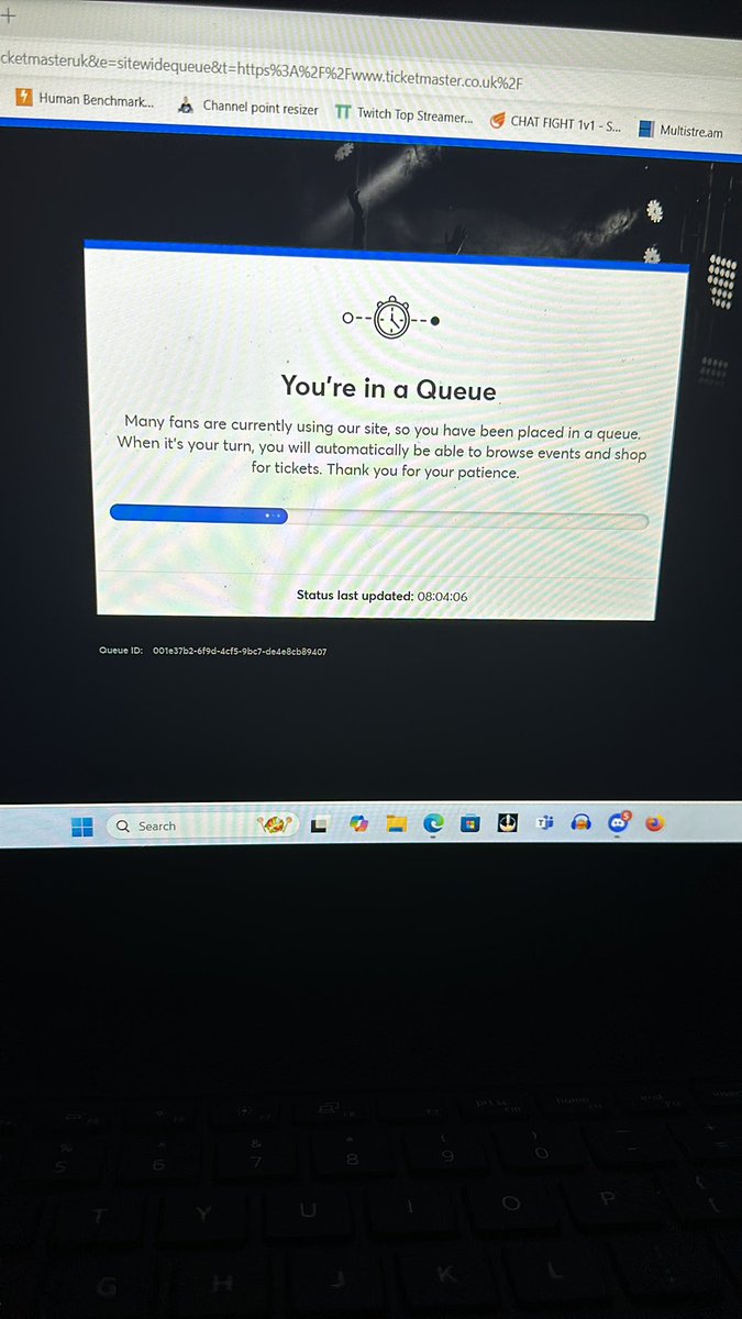 AdziMagic's tweet image. Pre queue queue, how very British, queuing to join a queue, Ticketmaster shitting the bed as always, just get better servers ffs. #ticketmaster