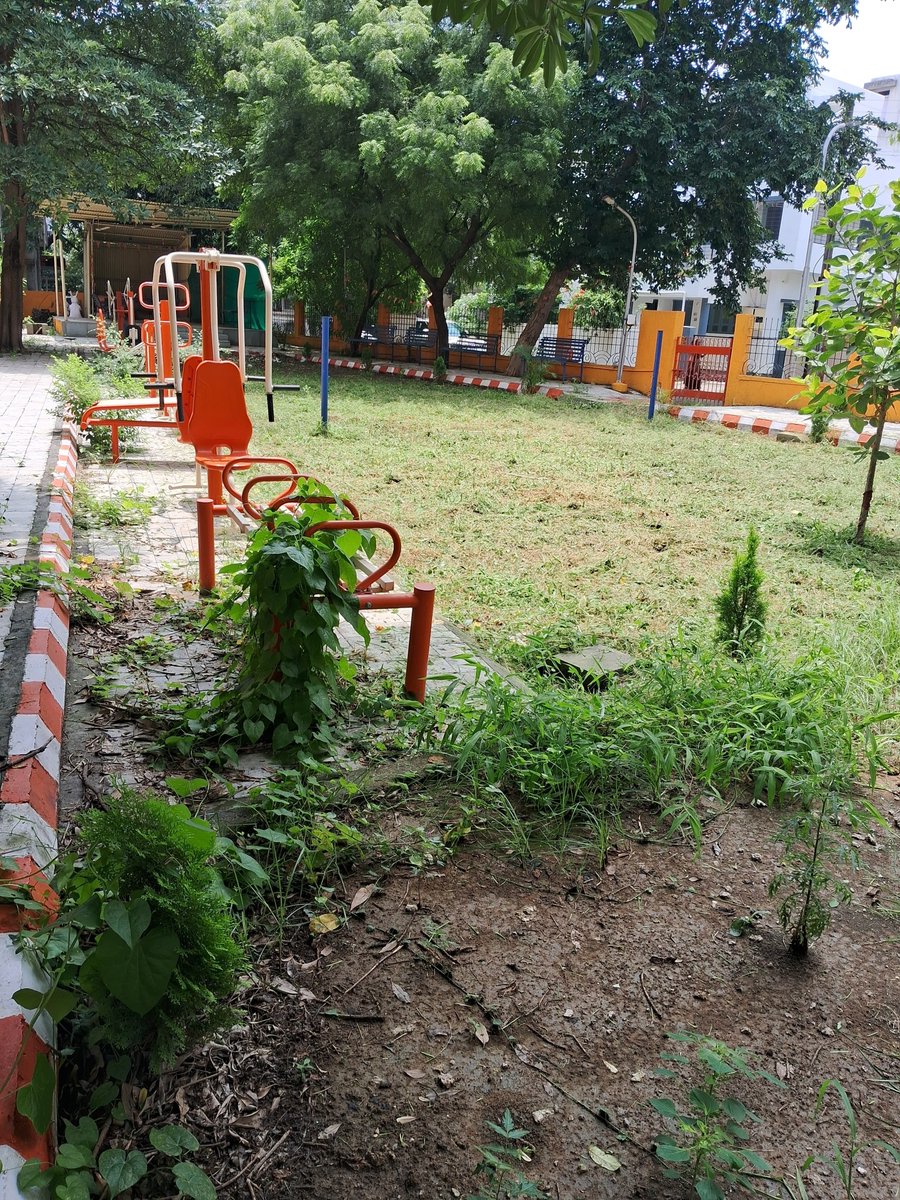MandarWelankar's tweet photo. Friends Colony Playground, Pratap Nagar, Near RPTS, Nagpur. 

NMC Playground Grass &amp; Weeds cleared today at 1pm THANKS. Cleaning and Collection pick up awaited. No sweeper assigned for regular cleaning. @ngpnmc  @NagpurTOI https://t.co/H0xe7miHhL