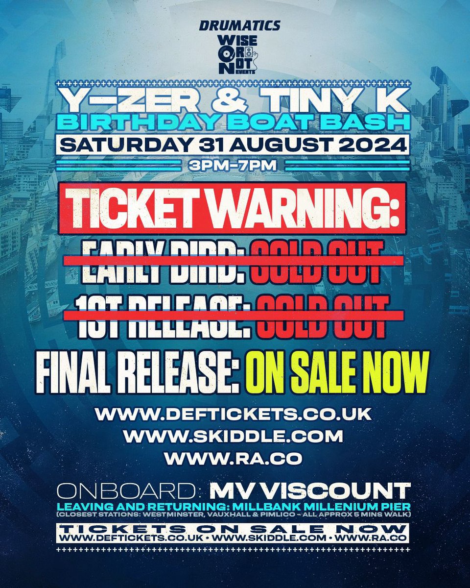 Don’t be the only one of your mates not to get a ticket….. 

deftickets.co.uk/events/8508525…