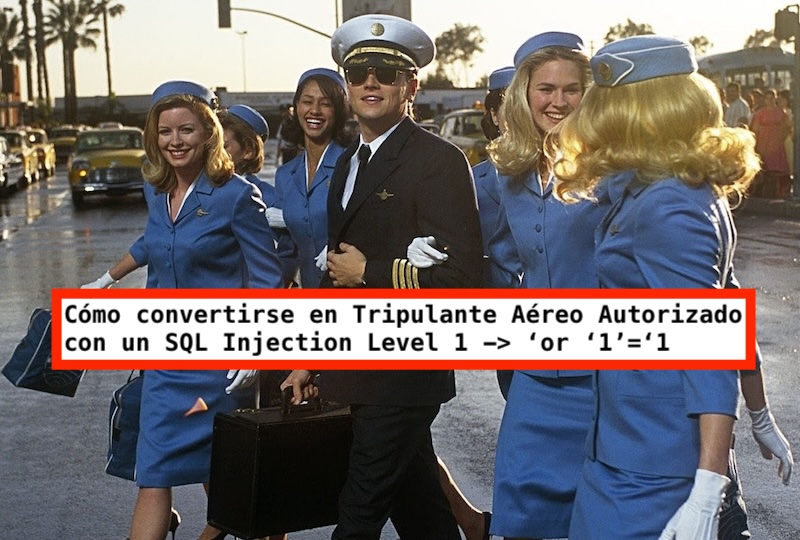 chemaalonso's tweet image. Cómo convertirse en Tripulante Aéreo Autorizado con un SQL Injection Level 1 (y saltarse las colas de seguridad de los aeropuertos) elladodelmal.com/2024/08/como-c…  Si es que se puede usar el SQL Injection hasta para ligar... #SQLi #SQLInjection #Hacking #Pentest #aeropuerto