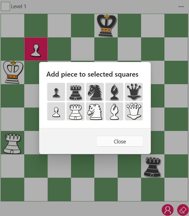 KaruahSoftware's tweet photo. Edit functionality in Karuah Chess for Windows has been updated. In edit mode use the magenta piece and erase buttons to edit the board. https://t.co/ZOWPOS3DMX