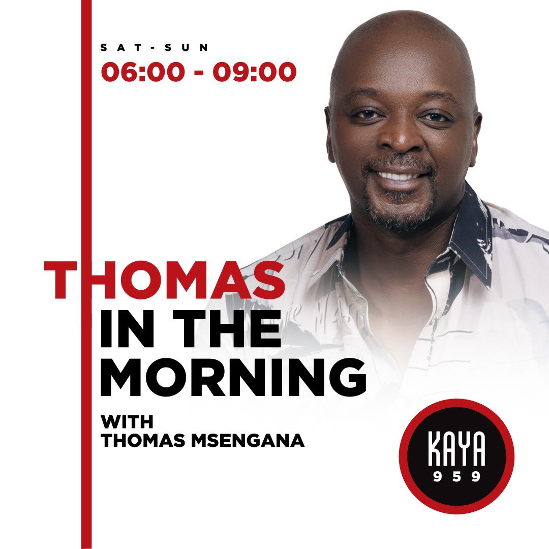 Rise and shine! Join <a href="/thomasmsengana/">Thomas Msengana</a> on your radio from 06:00 to 09:00 for the best breakfast &amp; brunch ideas, plus your daily dose of morning motivation!Don't miss <a href="/OarabileDiphoko/">Oarabile_Diphoko</a> on <a href="/Kaya_Sport/">Kaya Sport</a> &amp; @katseskhotho  on News <a href="/KayaNews/">Kaya News</a> .

#ThomasintheMorning #Kaya959 #KayaOnTheAir