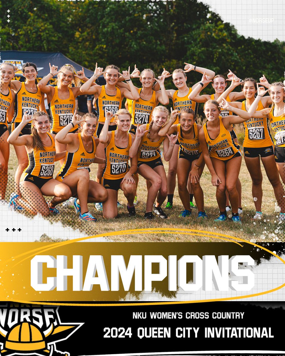 Leaving our mark in 𝗦𝗖𝗛𝗢𝗢𝗟 𝗛𝗜𝗦𝗧𝗢𝗥𝗬 😤

For the second straight year + the second time in program history 👉 your NKU women are Queen City Invitational 𝗖𝗛𝗔𝗠𝗣𝗜𝗢𝗡𝗦!!!

<a href="/NKUNorse/">Northern Kentucky Athletics</a> | #NorseUp