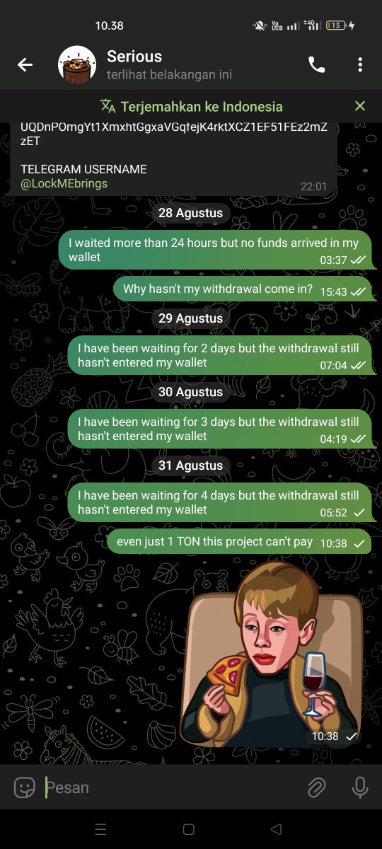 Lockhousee's tweet photo. @TonParty_Web3 this project even 1TON he can't pay @TonParty_Web3 @bitgetglobal @viktor https://t.co/WJ3LzIymk6