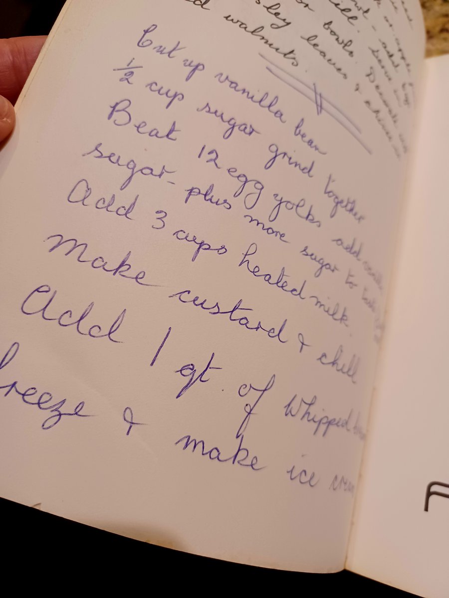 JEVLloyd's tweet photo. My late grandmother's love language was cooking for those she loved. She added her own notes to recipes in published books. I have boxes of cookbooks with her handwriting. For me, home is where I have these books nearby whenever I wish to have a visit with her. 💜 #VanRe #VicRE https://t.co/sG0kD1wXrG