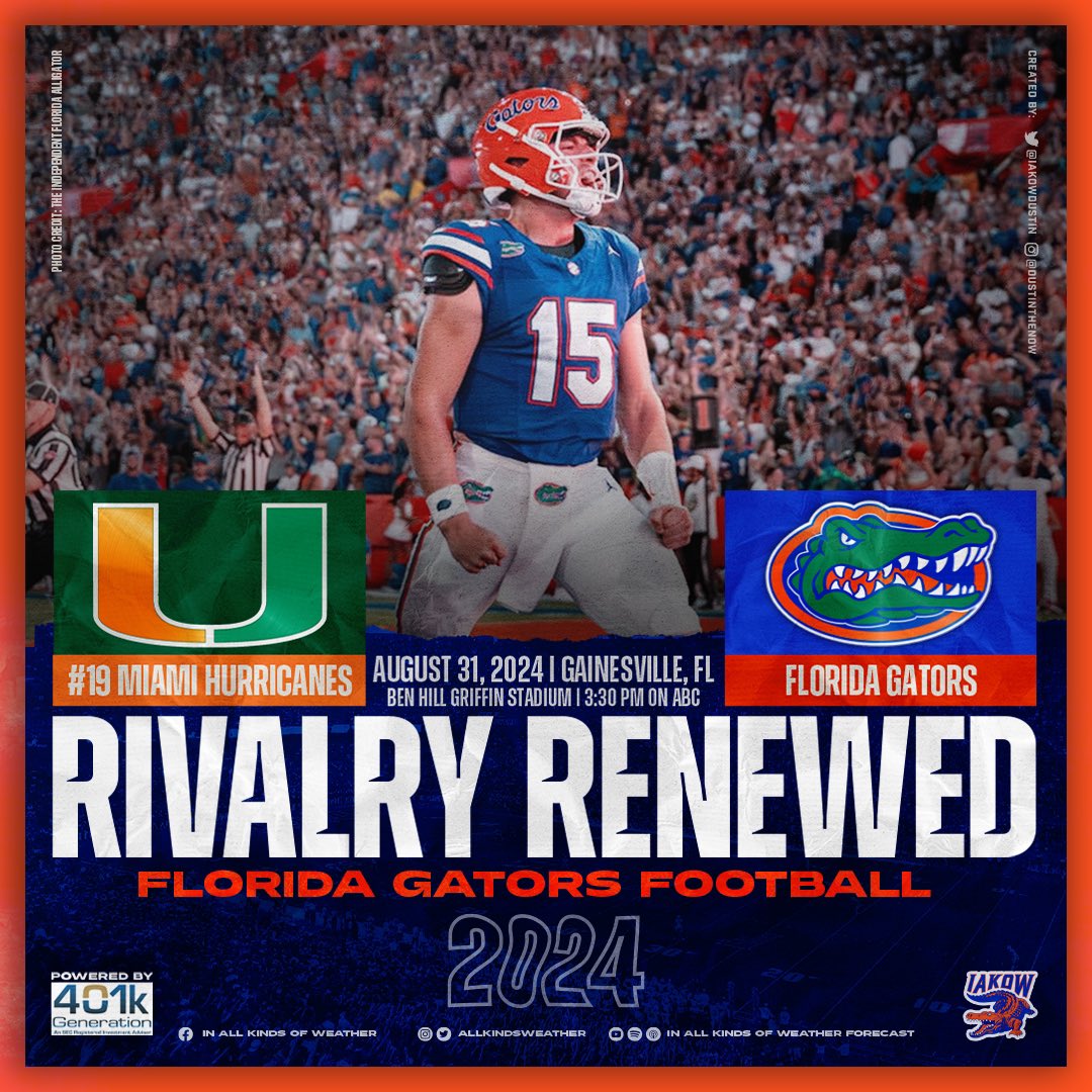 AllKindsWeather's tweet photo. WE MADE IT.

HAPPY GAME DAY, #GATORNATION https://t.co/8X9oQU89UH