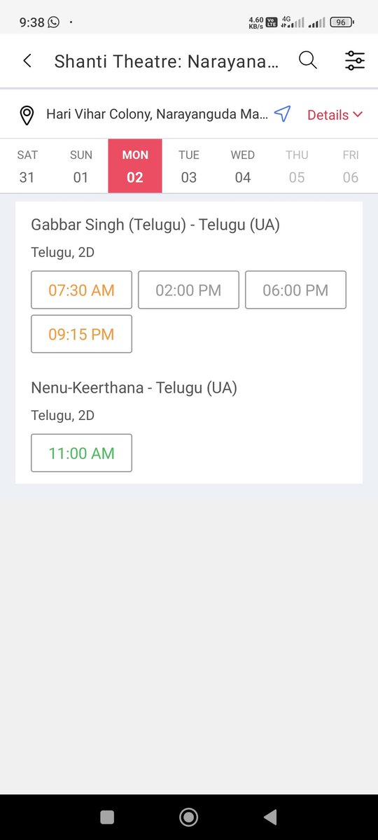 sharabukotesh's tweet photo. 2/9/24 day 1
#Narayanaguda Shanthi
2pm Full
6pm Full
2 Shows FF
#GabbarSingh4k https://t.co/MjRp3Rfh3q